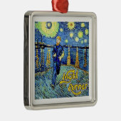 Ornement Carré Argenté Nuit Starry Starry (Droite)