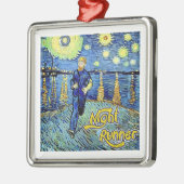 Ornement Carré Argenté Nuit Starry Starry (Gauche)