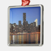 Ornement Carré Argenté NYC New York City Manhattan Nuit (Gauche)