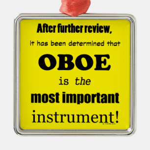 Ornement Carré Argenté Oboe instrument le plus important