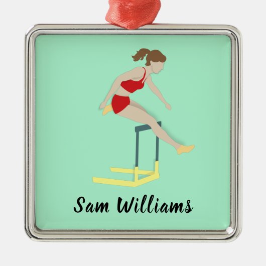 Ornement Carré Argenté Obstacles (Devant)