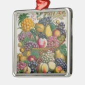 Ornement Carré Argenté Octobre, de 'douze mois de fruits (Gauche)