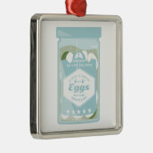 Ornement Carré Argenté OEufs chiches (Droite)