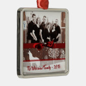 Ornement Carré Argenté Oeuvre de Noël personnalisé Wolf en bois (Droite)