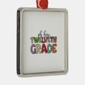 Ornement Carré Argenté Oh Hey Twelveth Grade (Droite)
