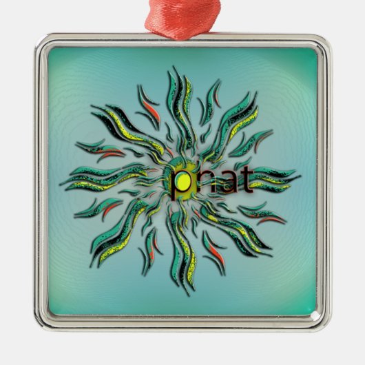 Ornement Carré Argenté Oh mon Dieu ! (Devant)