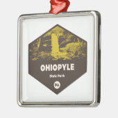 Ornement Carré Argenté Ohiopyle State Park Pennsylvanie (Gauche)