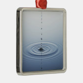 Ornement Carré Argenté Ondulation sur l'eau (Droite)