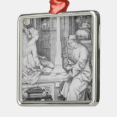 Ornement Carré Argenté Organe positif (Gauche)