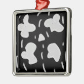 Ornement Carré Argenté Ornament (Gauche)
