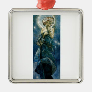 Ornement Carré Argenté "Ornement de la lune"