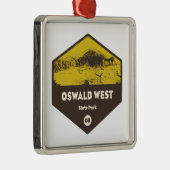 Ornement Carré Argenté Oswald West State Park Oregon (Droite)