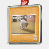 Ornement Carré Argenté Où aller de gravité ? (Gauche)