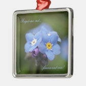 Ornement Carré Argenté Oublie-moi-pas pour toujours et jamais ! (Gauche)