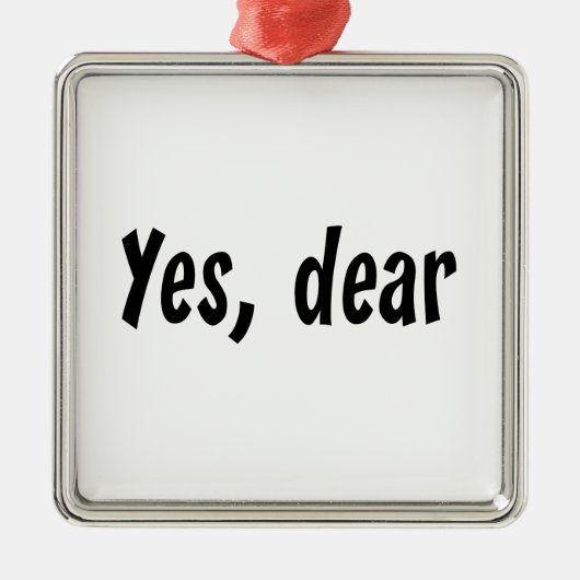 Ornement Carré Argenté Oui, cher (Devant)