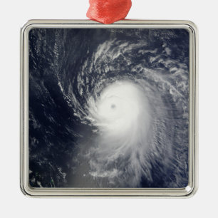 Ornement Carré Argenté Ouragan Ike outre des Antilles