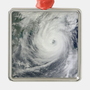 Ornement Carré Argenté Ouragan Megi 4