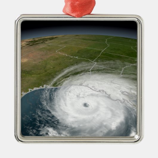 Ornement Carré Argenté Ouragan Rita 2 (Devant)