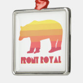 Ornement Carré Argenté Ours arc-en-ciel avant Royal Virginia (Gauche)