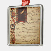 Ornement Carré Argenté Page de notation musicale avec historiated (Gauche)