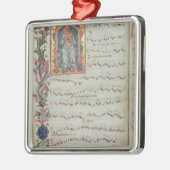 Ornement Carré Argenté Page de notation musicale avec historiated (Gauche)