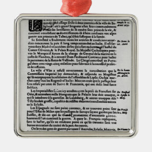 Ornement Carré Argenté Page de texte de 'La Gazette