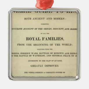 Ornement Carré Argenté Page de titre Terminé Généalogique, Historique