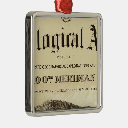 Ornement Carré Argenté Page titre géologique d'atlas (Droite)