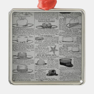 Ornement Carré Argenté Pages de Sears, chevreuil mâle de Chicago,