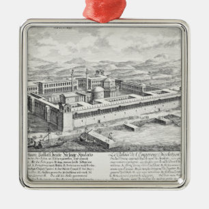 Ornement Carré Argenté Palais de Diocletian (245-313), fente,