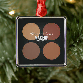 Ornement Carré Argenté Palette de maquillage de beauté personnalisée