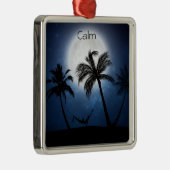 Ornement Carré Argenté Palm trees in the moonlight (Droite)