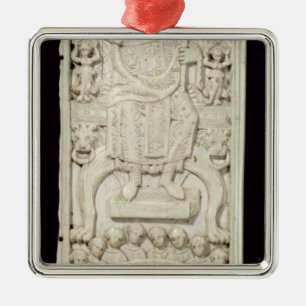 Ornement Carré Argenté Panneau du diptyque du consul Areobindus