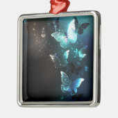 Ornement Carré Argenté Papillons de nuit (Gauche)