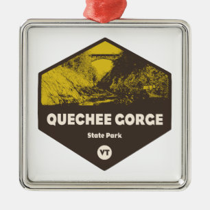 Ornement Carré Argenté Parc d'état de Quechee Gorge
