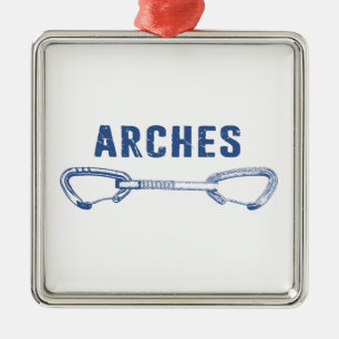 Ornement Carré Argenté Parc national Arches Escalade Quickdraw