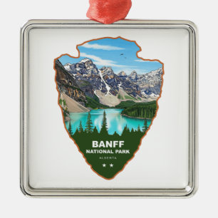 Ornement Carré Argenté Parc national de Banff Alberta Arrowhead