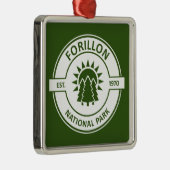 Ornement Carré Argenté Parc national de Forillon Sun Trees (Droite)