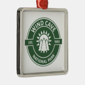 Ornement Carré Argenté Parc national de Wind Cave Sun Trees (Droite)