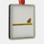 Ornement Carré Argenté Parc national des Canyonlands Pine Trees Soleil (Droite)