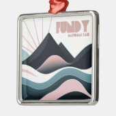 Ornement Carré Argenté Parc national Fundy Collines colorées (Gauche)