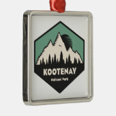 Ornement Carré Argenté Parc national Kootenay (Droite)