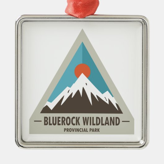 Ornement Carré Argenté Parc provincial Bluerock Wildland (Devant)