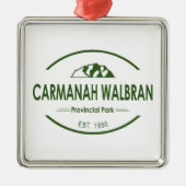 Ornement Carré Argenté Parc provincial Carmanah Walbran (Devant)