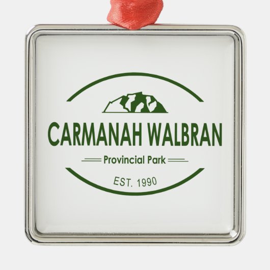 Ornement Carré Argenté Parc provincial Carmanah Walbran (Devant)