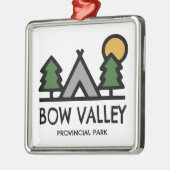 Ornement Carré Argenté Parc provincial de Bow Valley (Gauche)
