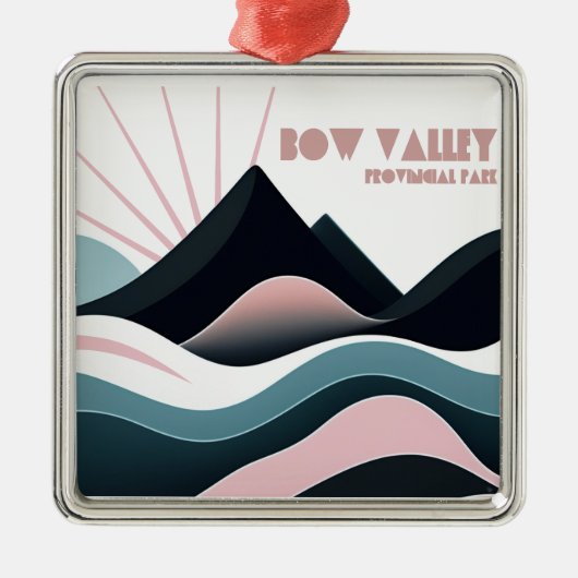Ornement Carré Argenté Parc provincial de Bow Valley Colour Hills (Devant)