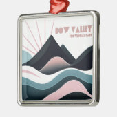 Ornement Carré Argenté Parc provincial de Bow Valley Colour Hills (Gauche)