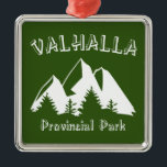 Ornement Carré Argenté Parc provincial de Valhalla<br><div class="desc">Parc provincial Valhalla en Colombie-Britannique Le Canada est situé sur la rive ouest du lac Slocan,  au nord de Slocan et de Castlegar,  et englobe la majeure partie de la chaîne Valhalla des monts Selkirk.</div>