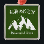 Ornement Carré Argenté Parc provincial Granby<br><div class="desc">Le parc provincial Granby en Colombie-Britannique Le Canada est une région sauvage populaire auprès des chasseurs,  des cavaliers à cheval et des motoneigistes. C'est l'un des derniers bassins versants intacts de l'Intérieur Sud.</div>